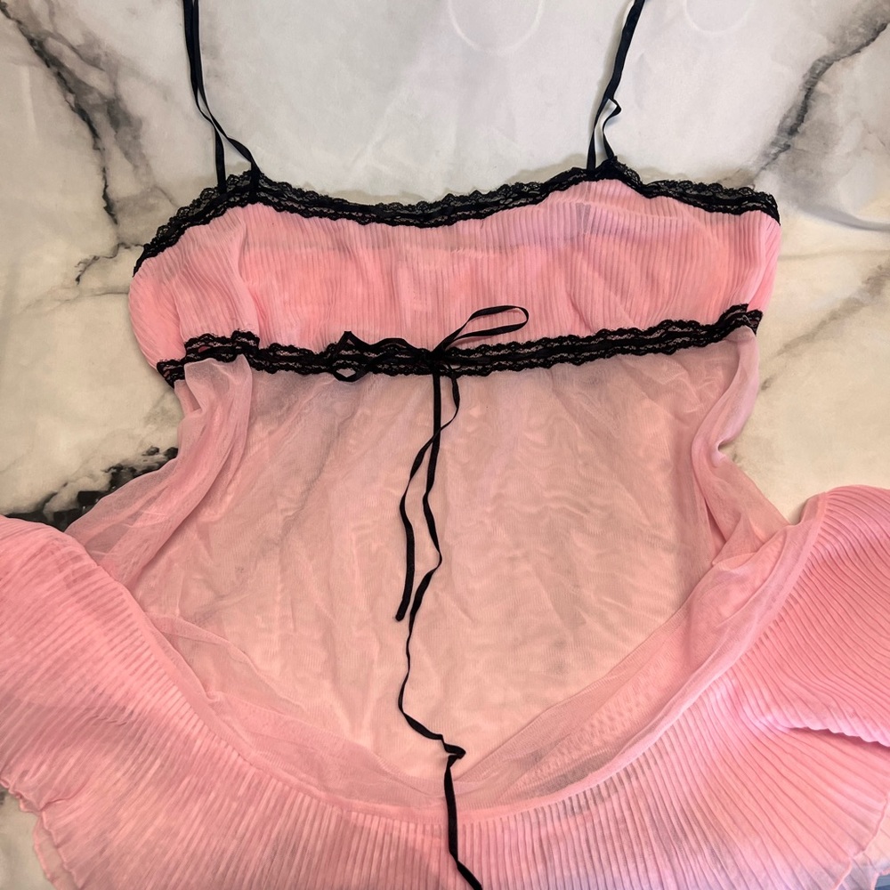 Lai Designs Teddy Lingerie Punk and Black Lace Ribbons